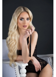 Чёрная мини-плеть из резины Rubber Mini Whip - 22 см. - Blush Novelties - купить с доставкой в Сочи