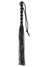 Чёрная мини-плеть из резины Rubber Mini Whip - 22 см. - Blush Novelties - купить с доставкой в Сочи
