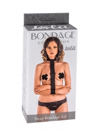 Ошейник с длинной лентой и наручниками Strap Bondage Kit Plus Size - Lola Games - купить с доставкой в Сочи
