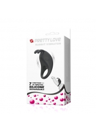 Чёрное эрекционное кольцо с вибрацией Rabbit Vibrator - Baile - в Сочи купить с доставкой