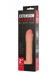 Телесная насадка-удлинитель Extension sleeve с подхватом - 17 см. - Sitabella - в Сочи купить с доставкой