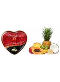 Массажная свеча с ароматом экзотических фруктов Bougie Massage Candle - 35 мл. - Plaisir Secret - купить с доставкой в Сочи