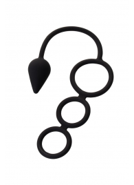 Тройное эрекционное кольцо с анальным хвостом Drop S-size - Erotist Adult Toys - в Сочи купить с доставкой