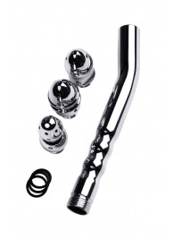 Металлический анальный душ с тремя насадками - ToyFa - купить с доставкой в Сочи