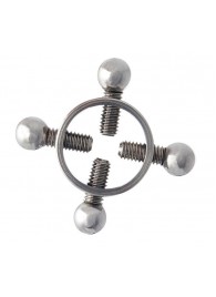 Серебристые зажимы для сосков на винтах - ToyFa - купить с доставкой в Сочи