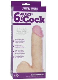 Ультра реалистичная насадка Vac-U-Lock  6  ULTRASKYN Cock - 17,3 см. - Doc Johnson - купить с доставкой в Сочи