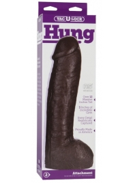 Большая насадка для трусиков Vac-U-Lock Realistic Hung - 31,7 см. - Doc Johnson - купить с доставкой в Сочи