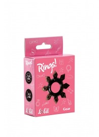 Чёрное эрекционное кольцо Rings Gear - Lola Games - в Сочи купить с доставкой