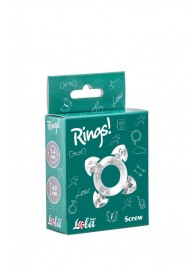 Прозрачное эрекционное кольцо Rings Screw - Lola Games - в Сочи купить с доставкой