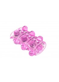 Розовая насадка на пенис Rings Armour - Lola Games - в Сочи купить с доставкой