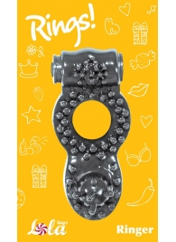 Чёрное эрекционное кольцо Rings Ringer - Lola Games - в Сочи купить с доставкой
