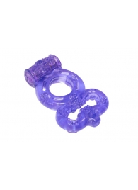 Фиолетовое эрекционное кольцо Rings Treadle с подхватом - Lola Games - в Сочи купить с доставкой