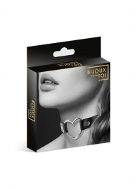 Чёрный чокер с кольцом в форме сердца - Bijoux Pour Toi - купить с доставкой в Сочи