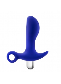 Синий стимулятор простаты с ручкой-кольцом Performance Prostimulator 02 - Blush Novelties - в Сочи купить с доставкой