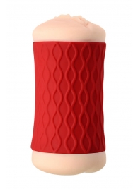 Двухсторонний мастурбатор JOS  NADIN в красном цилиндре - JOS - в Сочи купить с доставкой