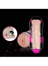 Мастурбатор-вагина Sex In A Can Vibra Vagina Tunnel - Lovetoy - в Сочи купить с доставкой