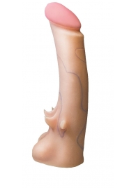 Телесная насадка REAL Standard с усиками на основании - 19 см. - LOVETOY (А-Полимер) - купить с доставкой в Сочи