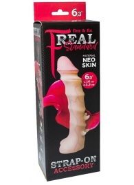 Насадка REAL Standard со спиралевидным узором - 19 см. - LOVETOY (А-Полимер) - купить с доставкой в Сочи