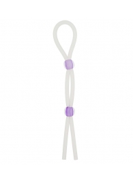 Прозрачное эрекционное кольцо-лассо SILICONE LASSO COCK RING DUAL BEADS - NMC - в Сочи купить с доставкой
