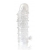 Закрытая прозрачная рельефная насадка Crystal sleeve - 13 см. - Erowoman-Eroman - в Сочи купить с доставкой