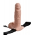 Телесный перезаряжаемый вибрострапон 7  Hollow Rechargeable Strap-on with Balls - 20,3 см. - Pipedream - купить с доставкой в Сочи