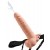 Телесный полый страпон с имитацией эякуляции 7.5  Hollow Squirting Strap-On with Balls Flesh - 21,6 см. - Pipedream - купить с доставкой в Сочи