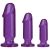 Набор из трех фиолетовых анальных фаллоимитаторов Crystal Jellies Anal Starter Kit - Doc Johnson