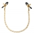 Чёрные с золотом зажимы на соски Gold Chain Nipple Clamps - Pipedream - купить с доставкой в Сочи