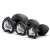 Набор из 3 черных пробок с прозрачным кристаллом-сердечком Bling Plugs Training Kit - Blush Novelties - купить с доставкой в Сочи