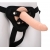 Телесный страпон на черных трусиках STRAP ON REAL DILDO - 20 см. - Dream Toys - купить с доставкой в Сочи