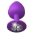 Фиолетовая анальная пробка со стразом Her Little Gem Large Plug - 9,5 см. - Pipedream - купить с доставкой в Сочи