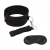 Черный ошейник с длинным поводком Collar and Leash Set - Lux Fetish - купить с доставкой в Сочи