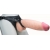 Телесный реалистичный фаллоимитатор на черных трусиках Real Big Strap-On - 34,5 см. - LOVETOY (А-Полимер) - купить с доставкой в Сочи