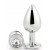 Серебристая анальная втулка с прозрачным кристаллом - 7,1 см. - Dream Toys - купить с доставкой в Сочи