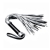 Серебристая плетка Struggle My Flogger с черной ручкой - 45 см. - Lovetoy - купить с доставкой в Сочи