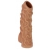 Телесная насадка с венками и открытой головкой Nude Sleeve L - 14 см. - KOKOS - в Сочи купить с доставкой