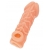 Телесная закрытая насадка с венками Cock Sleeve Size L - 17,6 см. - KOKOS - в Сочи купить с доставкой
