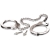 Металлические наручники Metal Leg Cuffs - Pipedream - купить с доставкой в Сочи