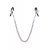 Зажимы для сосков с фиолетовой цепочкой Sweet Caress Nipple Chain - Sweet Caress - купить с доставкой в Сочи