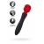 Черно-красный двусторонний вибромассажер Black Red - 21 см. - ToyFa купить в Сочи с доставкой в Orgasmix.ru Черно-красный двусторонний вибромассажер Black Red - 21 см. - ToyFa