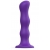 Фиолетовая насадка Strap-On-Me Dildo Geisha Balls size M - Strap-on-me - купить с доставкой в Сочи