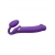 Фиолетовый безремневой вибрострапон Silicone Bendable Strap-On - size XL - Strap-on-me - купить с доставкой в Сочи