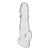 Прозрачная насадка для пениса Girthy Penis Enhancing Sleeve Extension - 17,1 см. - BlueLine - в Сочи купить с доставкой