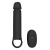 Черная насадка-удлинитель с вибрацией Vibrating Extender With Remote - Dream Toys - в Сочи купить с доставкой