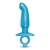 Голубая анальная пробка для массажа простаты Hither Silicone Prostate Plug - 14,3 см. - b-Vibe - в Сочи купить с доставкой