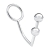 Кольцо на пенис с анальным стимулятором Two Bead Stainless Steel Anal Hook   Cock Ring - BlueLine - в Сочи купить с доставкой