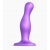 Фиолетовая насадка Strap-On-Me Dildo Plug Curvy size M - Strap-on-me - купить с доставкой в Сочи