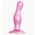 Розовая насадка Strap-On-Me Dildo Plug Curvy size M - Strap-on-me - купить с доставкой в Сочи