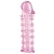 Гелевая розовая насадка на фаллос с шипами - 12 см. - Toyfa Basic - в Сочи купить с доставкой