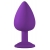 Большая фиолетовая анальная пробка Emotions Cutie Large с голубым кристаллом - 10 см. - Lola Games - купить с доставкой в Сочи
